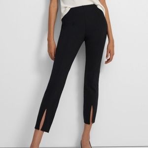 Theory scuba slit legging in black (cropped)